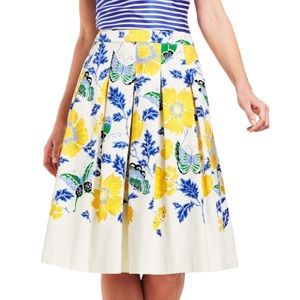 RSVP by Talbots Buttefly Floral Pleated Skirt - 8P